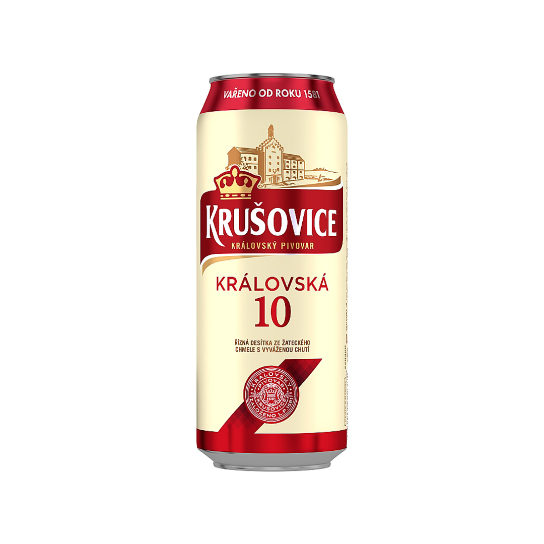 Krušovice Královská 10 svetlé výčapné pivo 0,5 l